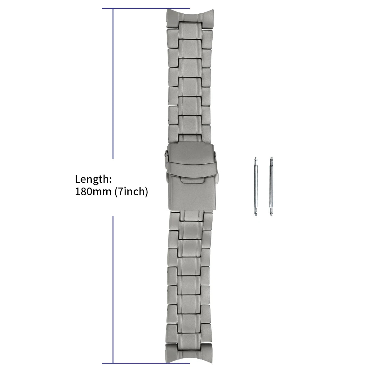 BERNY Quick Release 20m Full Titanium Watch Bands with Titanium Clasp Bracelet for BERNY T2566MS/T2576MS Watch Replace