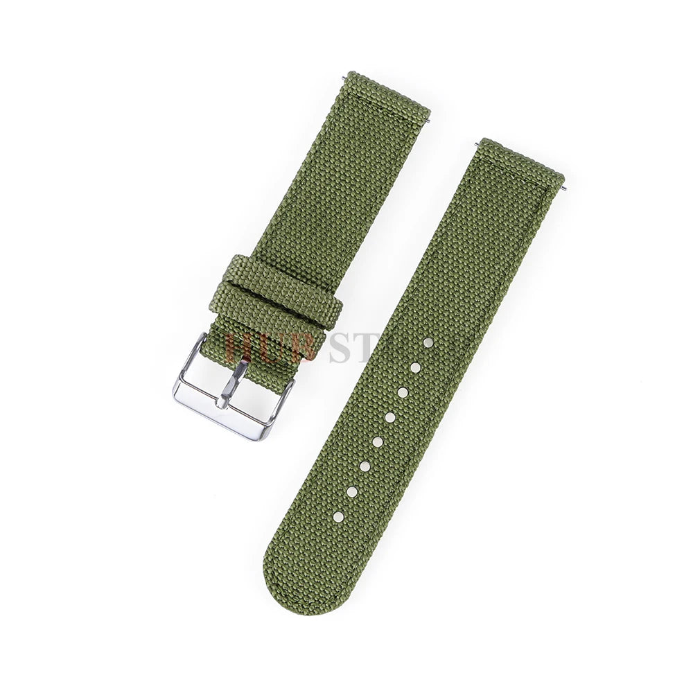 Nylon Canvas Watch Band Woven Soft Belt Universal Bracelet for Men Women Sport Military Universal Wristband 18mm 20mm 22mm 24mm