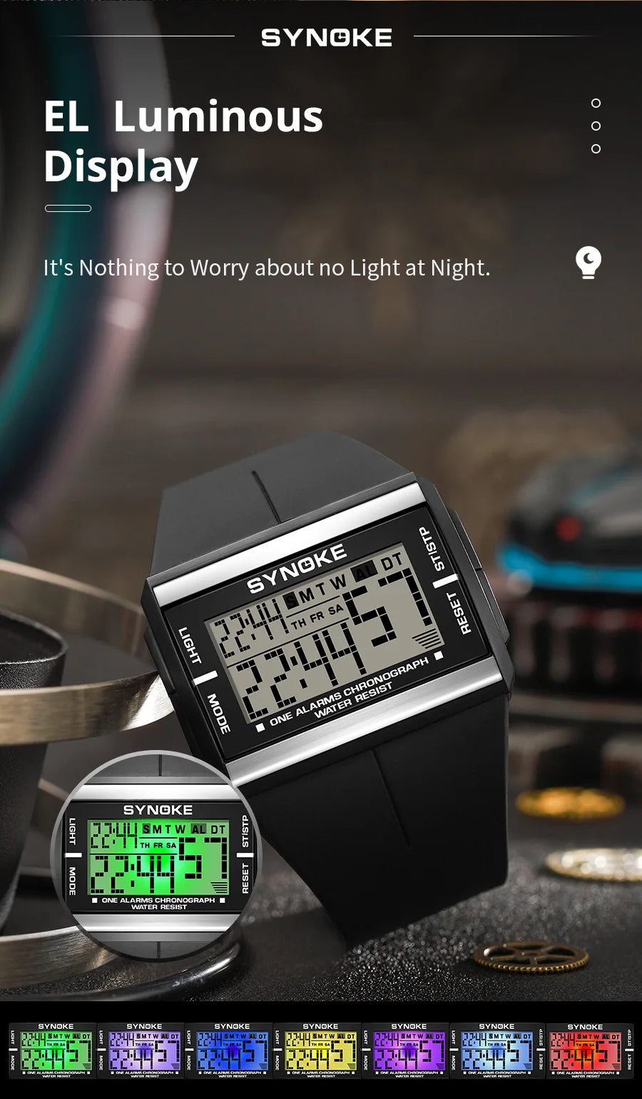 Digital Sports Watch: 50m Waterproof, Reliable & Stylish, Perfect for Every Adventure