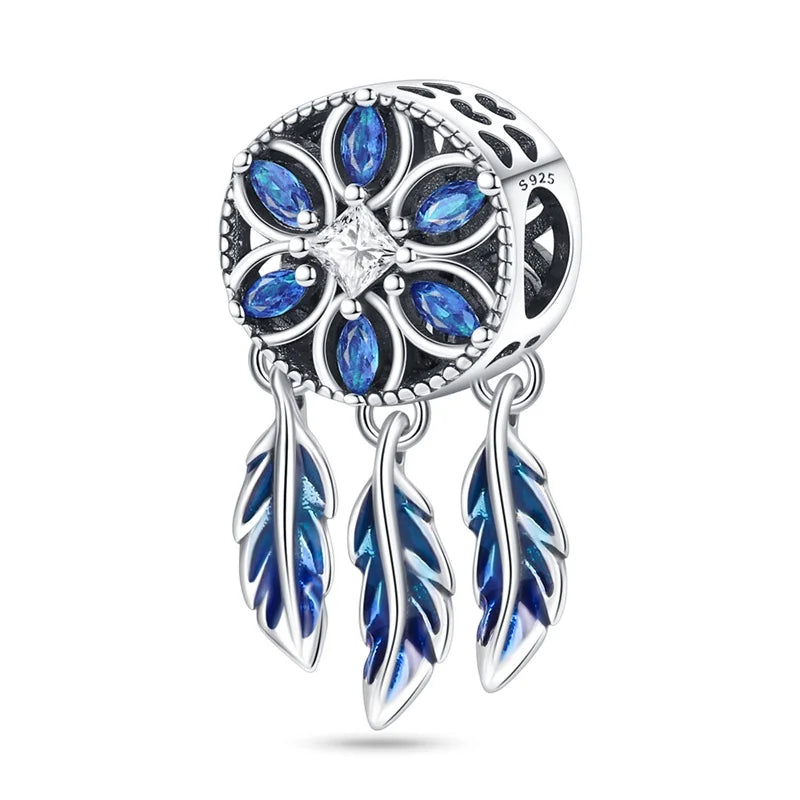 925 Sterling Silver Charms Colorful Sun Moon Stars Dangle Charm Fit Original Pendant Bracelets Necklace Women DIY Fine Jewelry