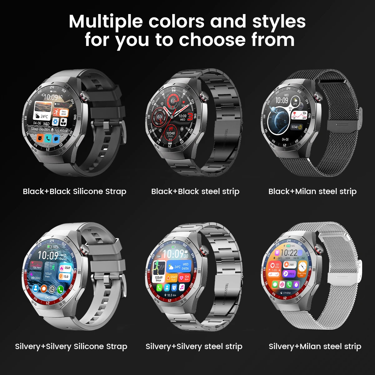 New For Android and ios Smart Watch Men AMOLED Screen GPS Motion trajectory Heart Rate Bluetooth Calls SmartWatch Waterproof