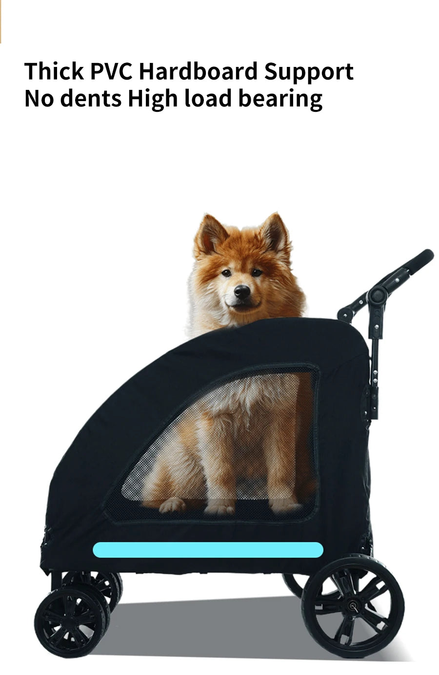 Medium and Large Dog Outing Stroller Pet Stroller Golden Hair Giant Dog Foldable Dog Assistance Car