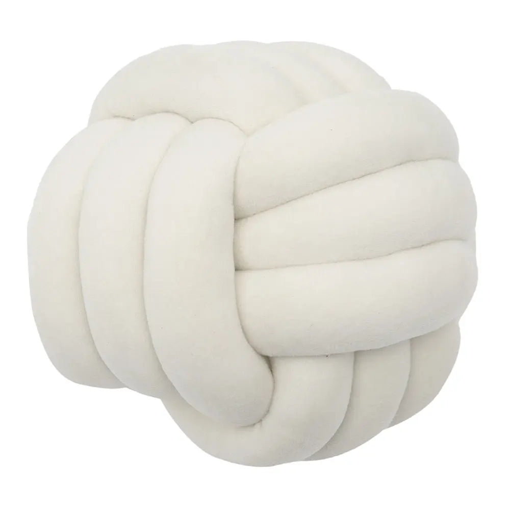 Nordic Velvet Knotted Round Cushion 20cm – Soft Decorative Pillow for Sofa, Bed & Kids Room