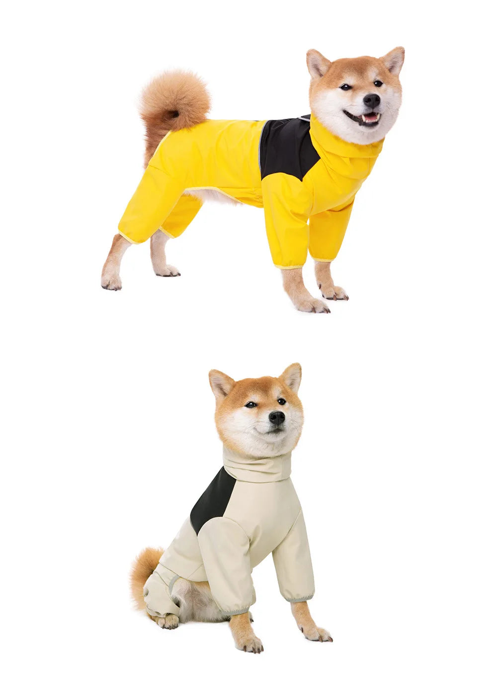 4-Leg Waterproof Dog Raincoat for Medium & Large Breeds