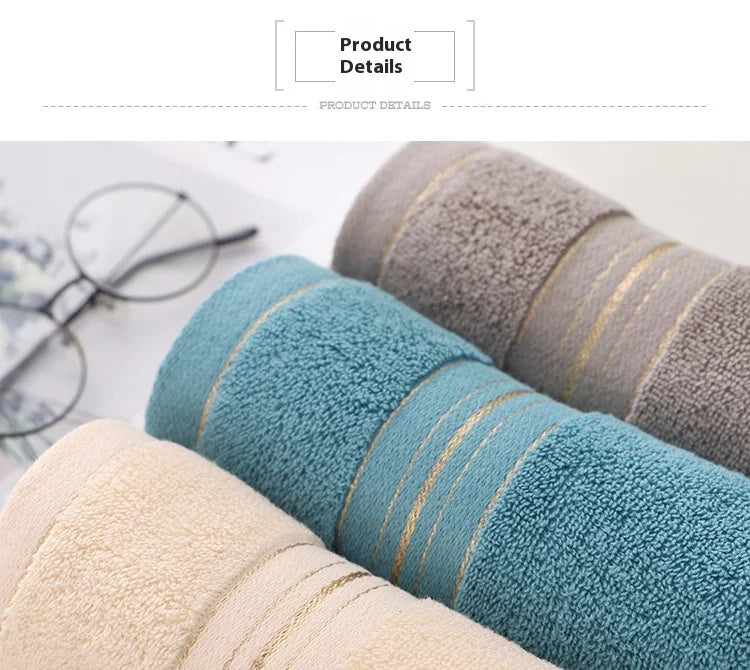 All-Cotton Class A Premium Face & Bath Towel Set - Thickened & Highly Absorbent