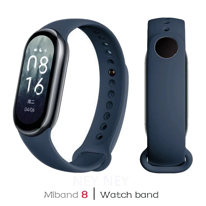 Sport Watchbands For Xiaomi Mi band 8-9 NFC Replacement miband9/8 silicone Bracelet waterproof Strap smart mi band 9 Accessories