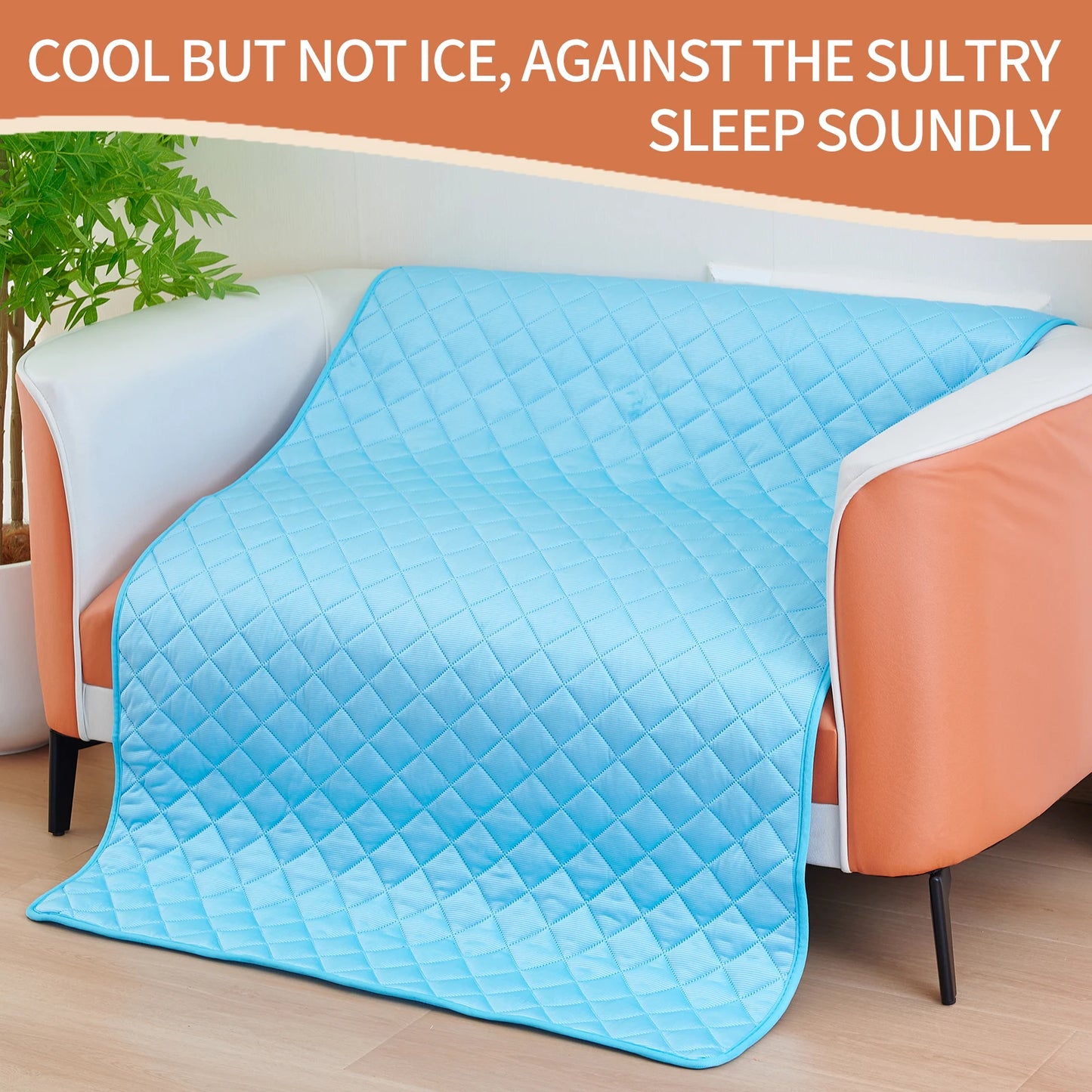 Portable Dog Cooling Mat - Ice Silk Pet Pad for Indoor & Outdoor Use