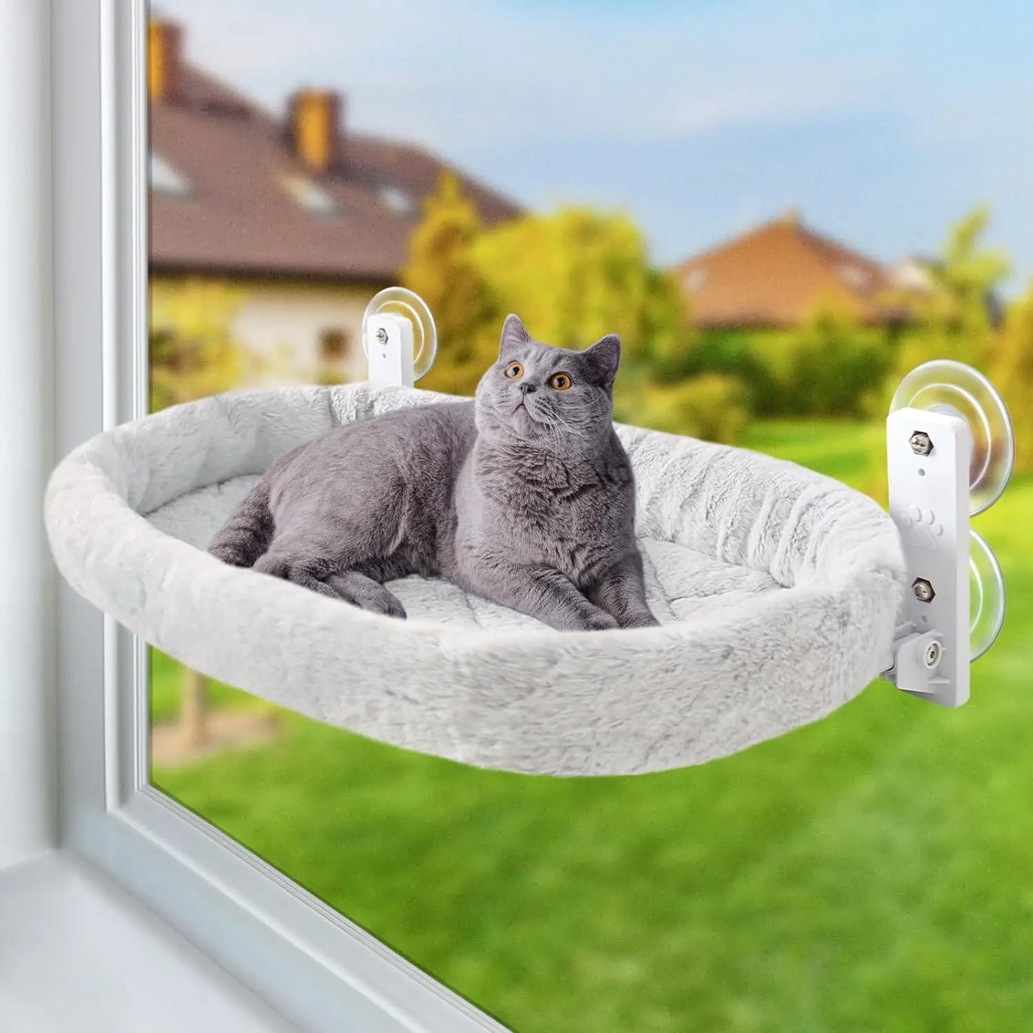 9-Style Window Cat Hammock - Cozy Hanging Bed with Strong Suction Cups