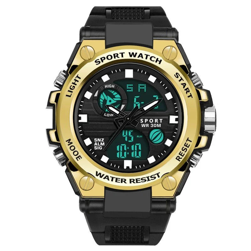 Electronic Watch Men's Trendy Fashion Sports Night Light Waterproof Youth Junior High School Student Watch