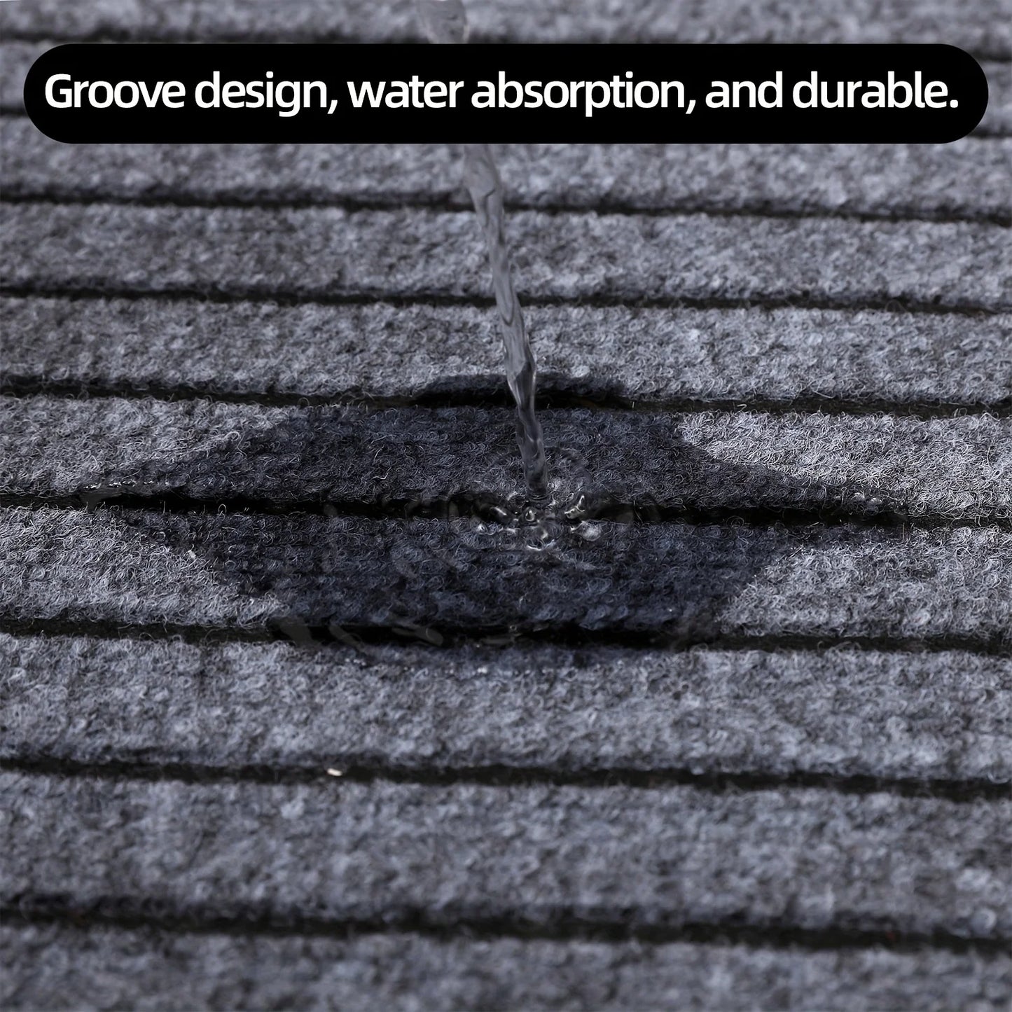Modern Minimalist Square Floor Mat - Durable, Stain/Fade Resistant, Non-Slip Rubber Backing, Machine Washable for Indoor/Outdoor