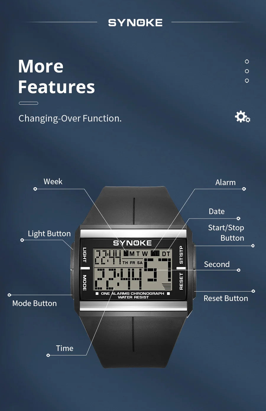 Digital Sports Watch: 50m Waterproof, Reliable & Stylish, Perfect for Every Adventure