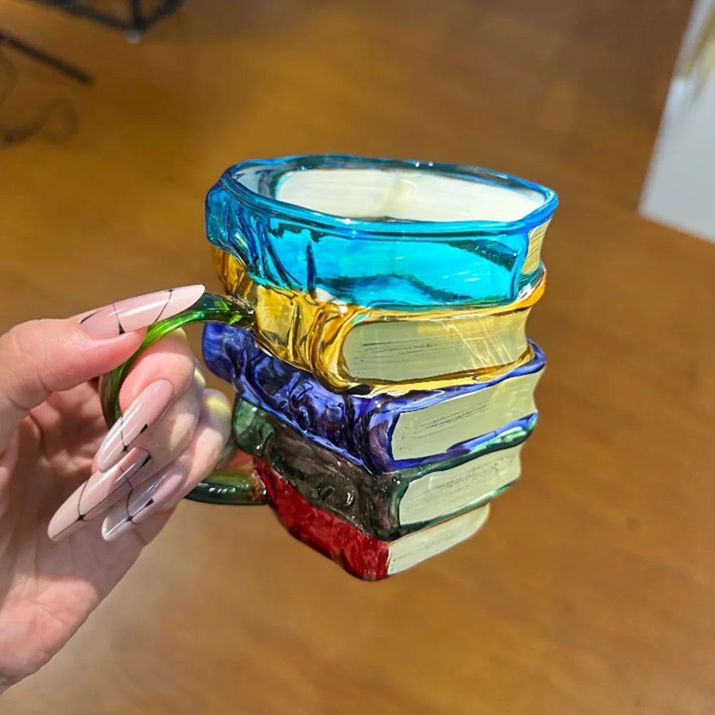 Books Drinking Container Wear Resist Unique Handmade Drink Cup Multi-Purpose Creative Book-Shaped Drinkware for Friends Gift