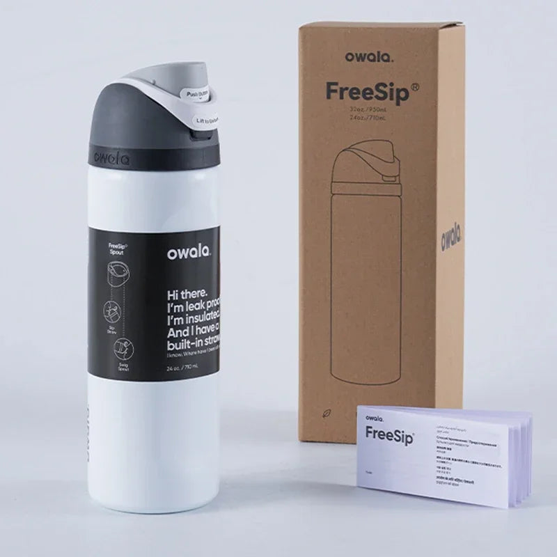 Owala Cup Vacuum Flasks & Thermoses Water Bottle Drinkware Thermo Tumbler Stainless Steel Thermal Mug Original Cold Hot Coffee