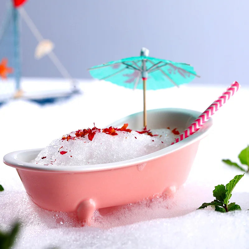 Bathtub Cocktail Glass Ceramics American Bar Party Drinkware Mixed Wine Glasses Creative Dessert Cake Smoothie Cup Tiki Mug