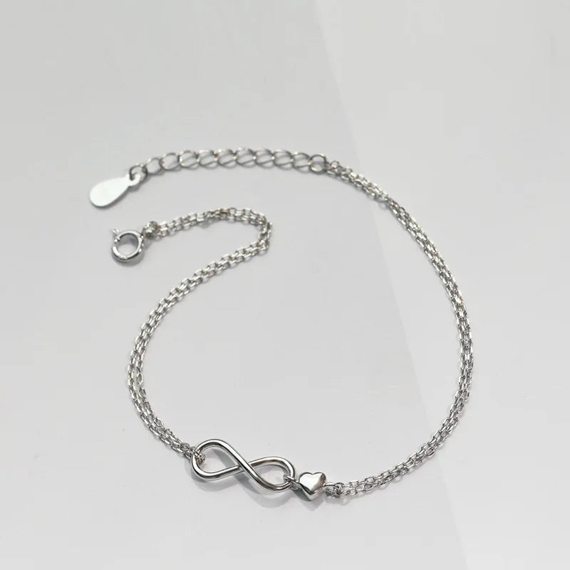 VENTFILLE 925 Silver Diamond-Studded Butterfly Bracelet Women's Fashion Temperament Flower Adjustable Bracelet
