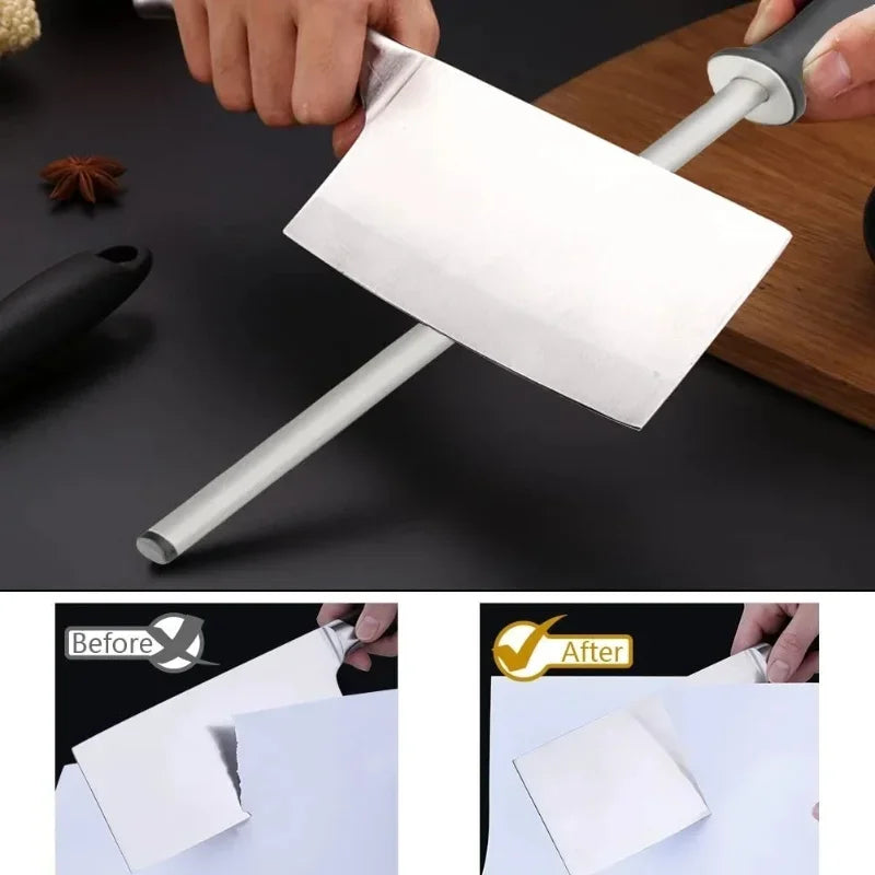 Knife Sharpener Grinder with Non-Slip Handle Kitchen Knife Sharpening Blade for Master Chef Sharpener Stone Tool for Kitchen
