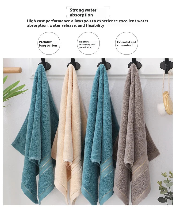 All-Cotton Class A Premium Face & Bath Towel Set - Thickened & Highly Absorbent