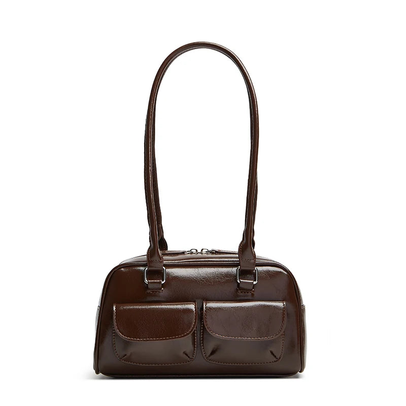 new women's bag bowling bag 2024 new niche Joker Boston bag Tote bag underarm shoulder bag