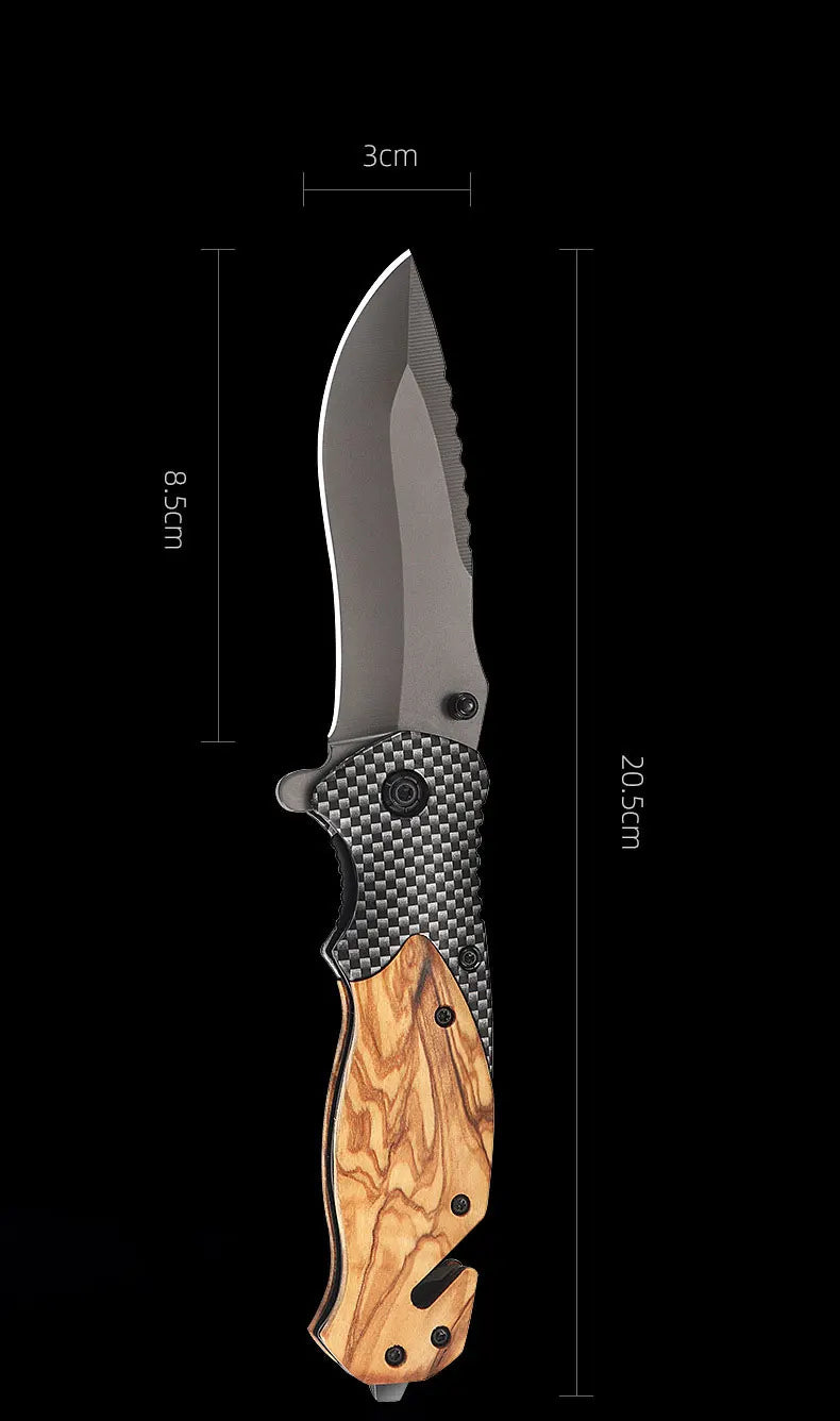 Folding knife high hardness multifunctional fruit knife outdoor portable camping tools folding knife self-defense pocket knife