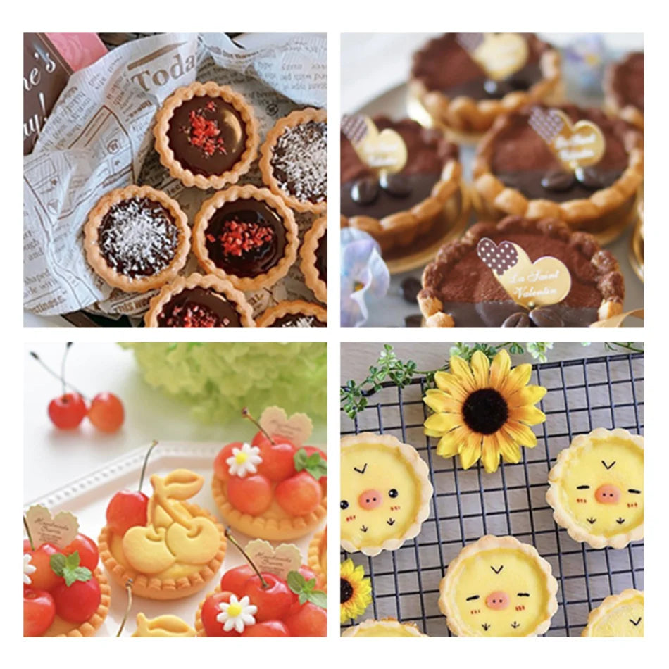 Carbon Steel Flower Lace Bakeware Mold Mini Cupcake Biscuit Mold Cookie Fruit Egg Tart DIY Mould Kitchen Pastry Baking Tool