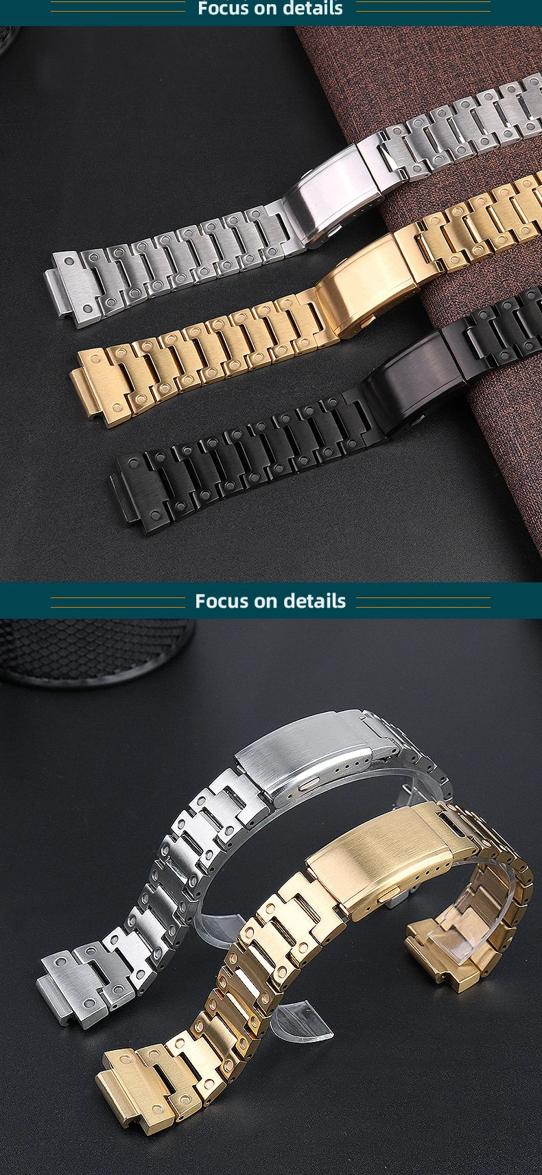 20mm 22mm For Casio MDV106-1A MDV-107 MTP-VD01 MDV-106D Strap Stainless Steel Wristband Metal Bracelet Replacement Watchband