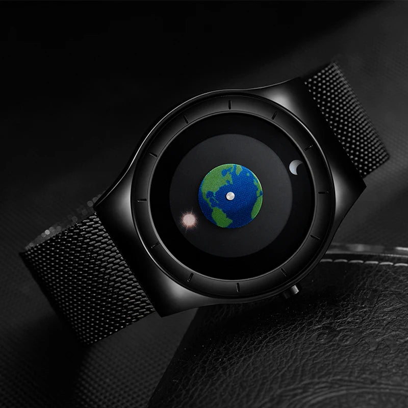 Minimalist Unisex Watch for Men Women Couple Simple Style Unique Dial Quartz Wristwatch Male Female Unique Pointer Wrist Clock