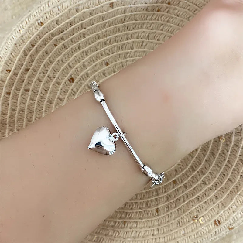VENTFILLE 925 Silver Diamond-Studded Butterfly Bracelet Women's Fashion Temperament Flower Adjustable Bracelet