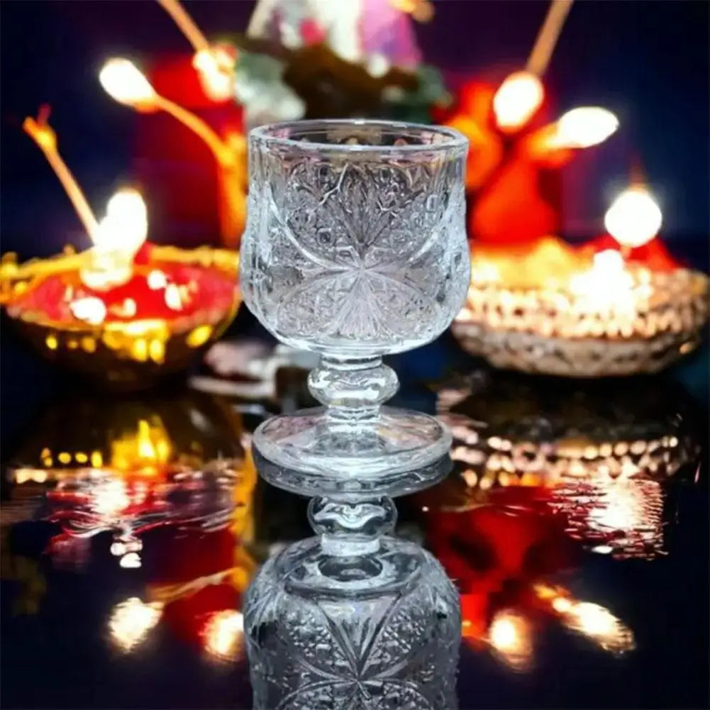 High Foot Cup Drink Cups Wineglasses Goblet Transparent Glass for Home Restaurant Bar Juice Mugs Diamond Drinkware Water Cu I2H8