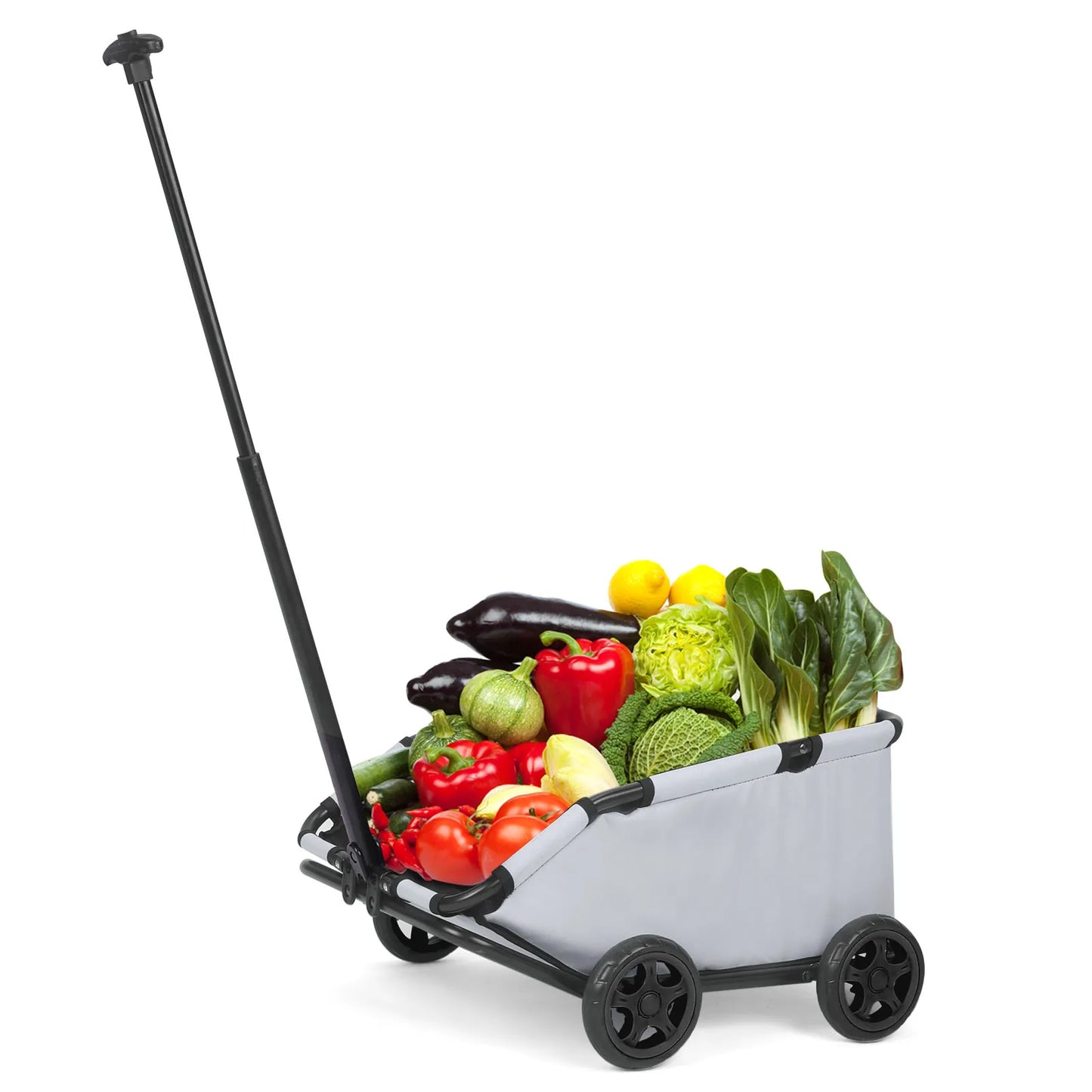 Compact Rotating Pet Stroller - 4-Wheel Foldable for Cats & Small Dogs