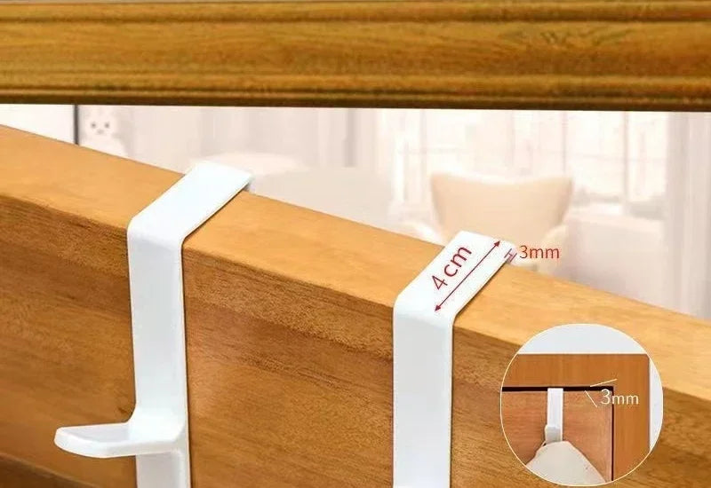 1pcs Plastic Hook Cabinet Door Hanging Rack Gadgets Holders Desk Shelves Kitchen Utensils Storage Organizer Bathroom Accessories