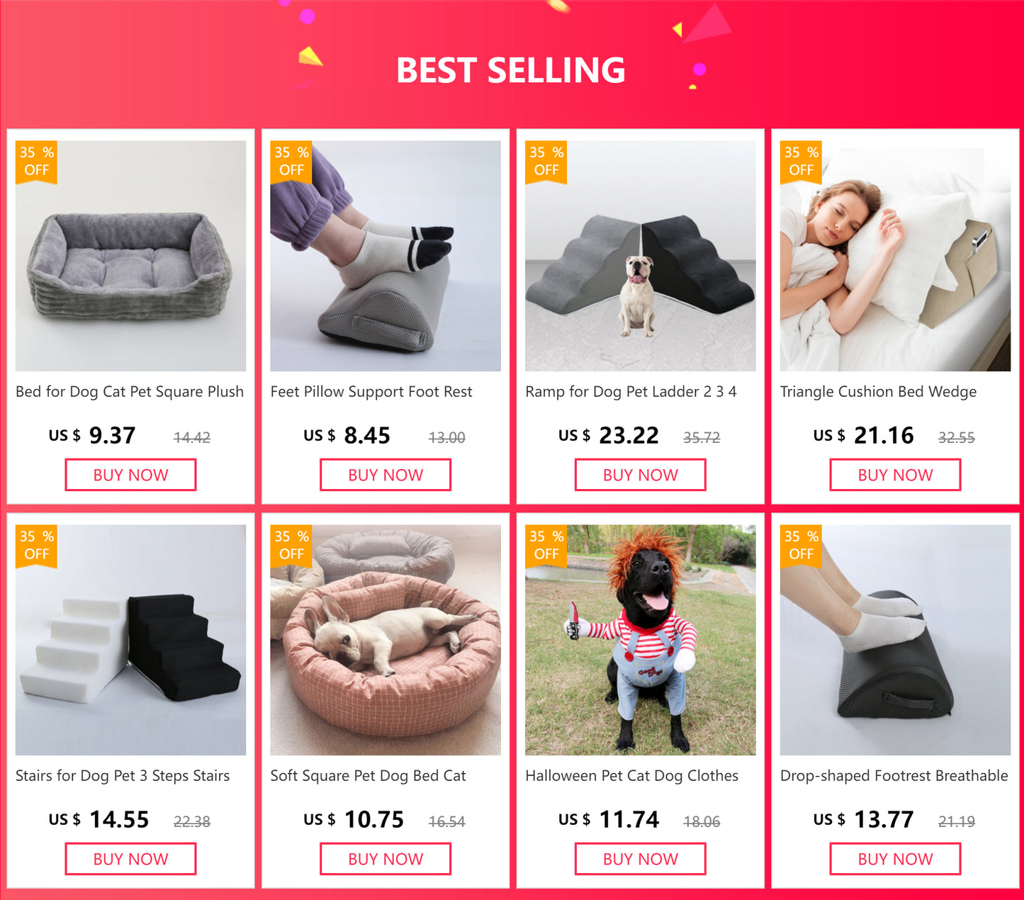 Plush Square Pet Bed - Calming Sofa Cushion for Cats & Small/Medium Dogs