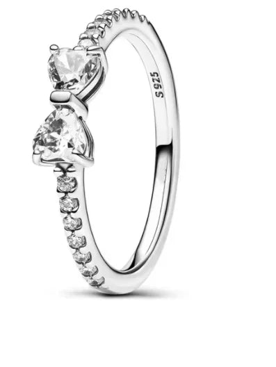 New Ring Original 925 Sterling Ring Heart Bow Sun Moon Star Flower Crown For Women Mother's Day Valentine's Day Gift DIY Jewelry