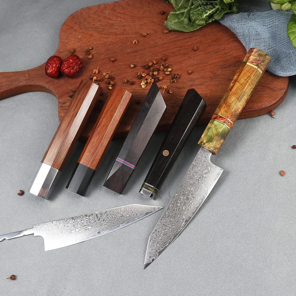Sharp DIY Chef Fruit Utility Knife Blank VG10 Damascus Steel Blade Material Semi-finished Knife Embryo Japanese Style