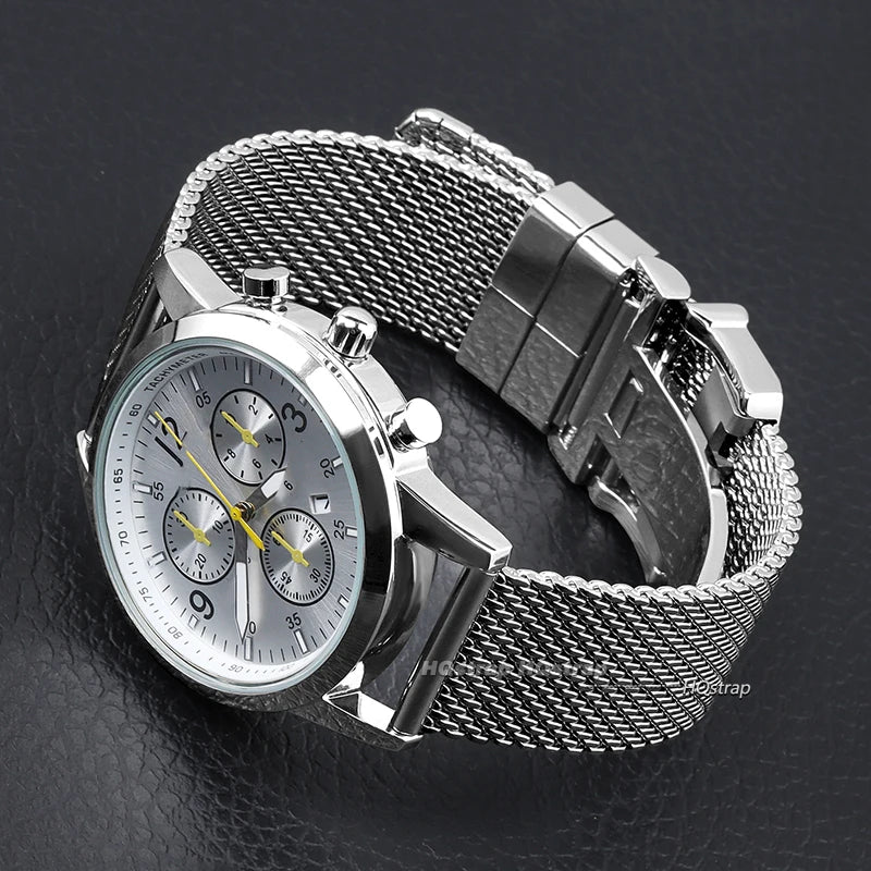 20 22mm Mesh Milanese Bracelet for Omega Seamaster 007 High-end Stainless Steel Watchband for IWC Pilot Quick Fit Folding Buckle