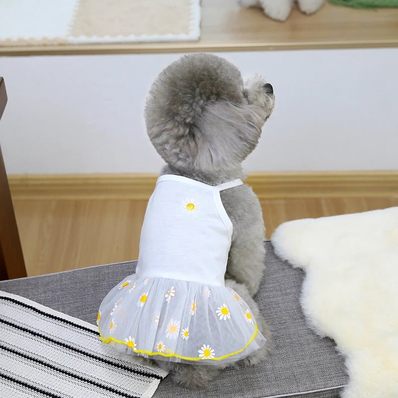 Pet Princess Tulle Dress - Spring/Summer Apparel for Small Dogs & Cats
