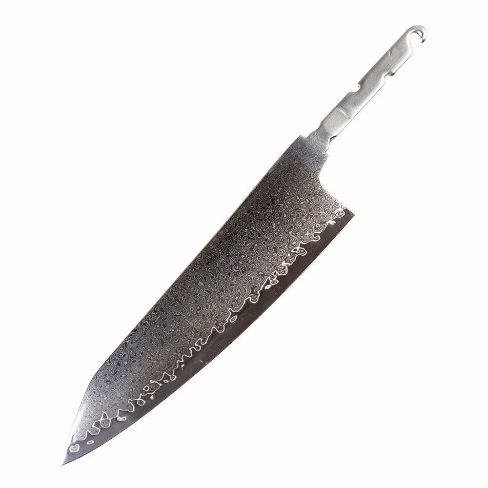 Sharp DIY Chef Fruit Utility Knife Blank VG10 Damascus Steel Blade Material Semi-finished Knife Embryo Japanese Style