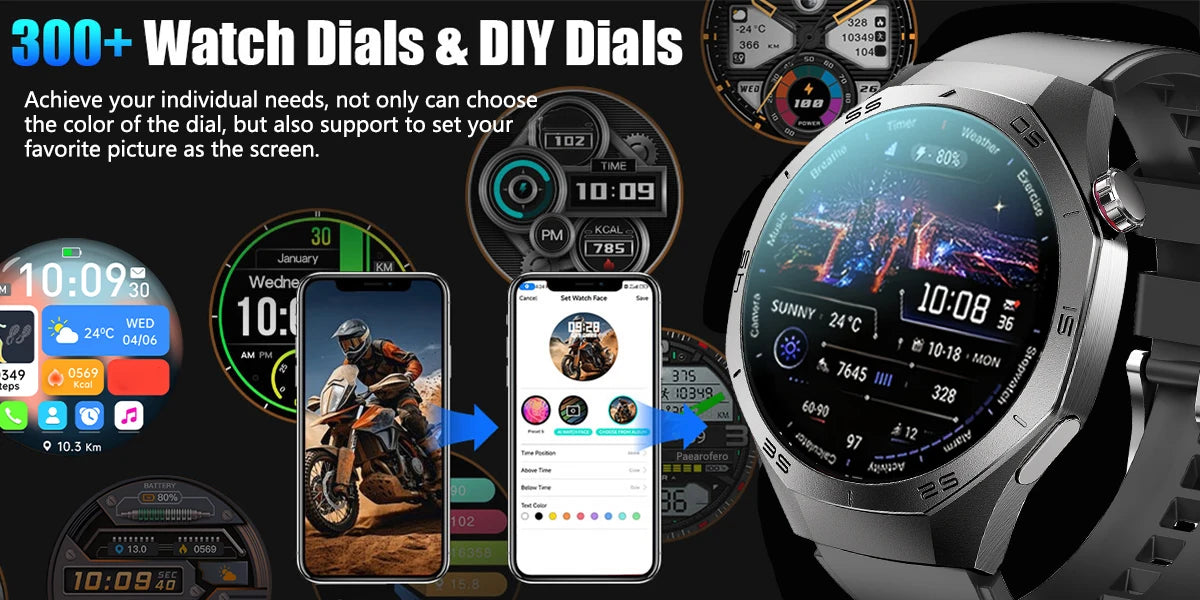 New For Android and ios Smart Watch Men AMOLED Screen GPS Motion trajectory Heart Rate Bluetooth Calls SmartWatch Waterproof