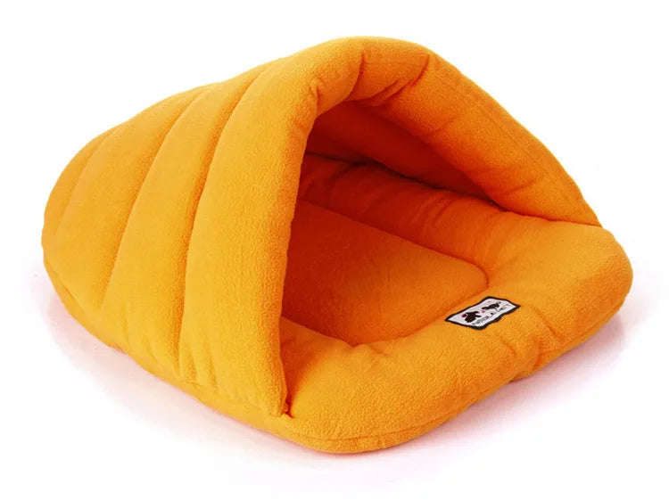 Slipper-Shaped Pet Cave Bed - Thick Fleece Winter Cat & Dog Nest
