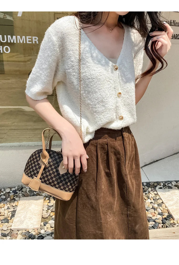 Flower Material Shell Bag Ladies Korean Fashion Handbag Single Shoulder Crossbody Small Bag