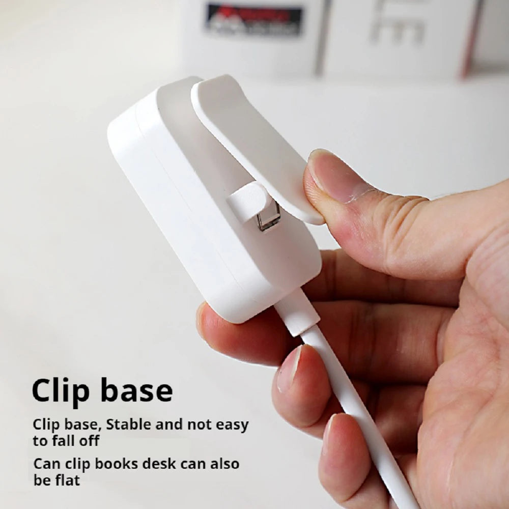 Portable LED Book Lights Eye Protection Night Light Mini 360°Clip-On Desk Reading Battery Lamp