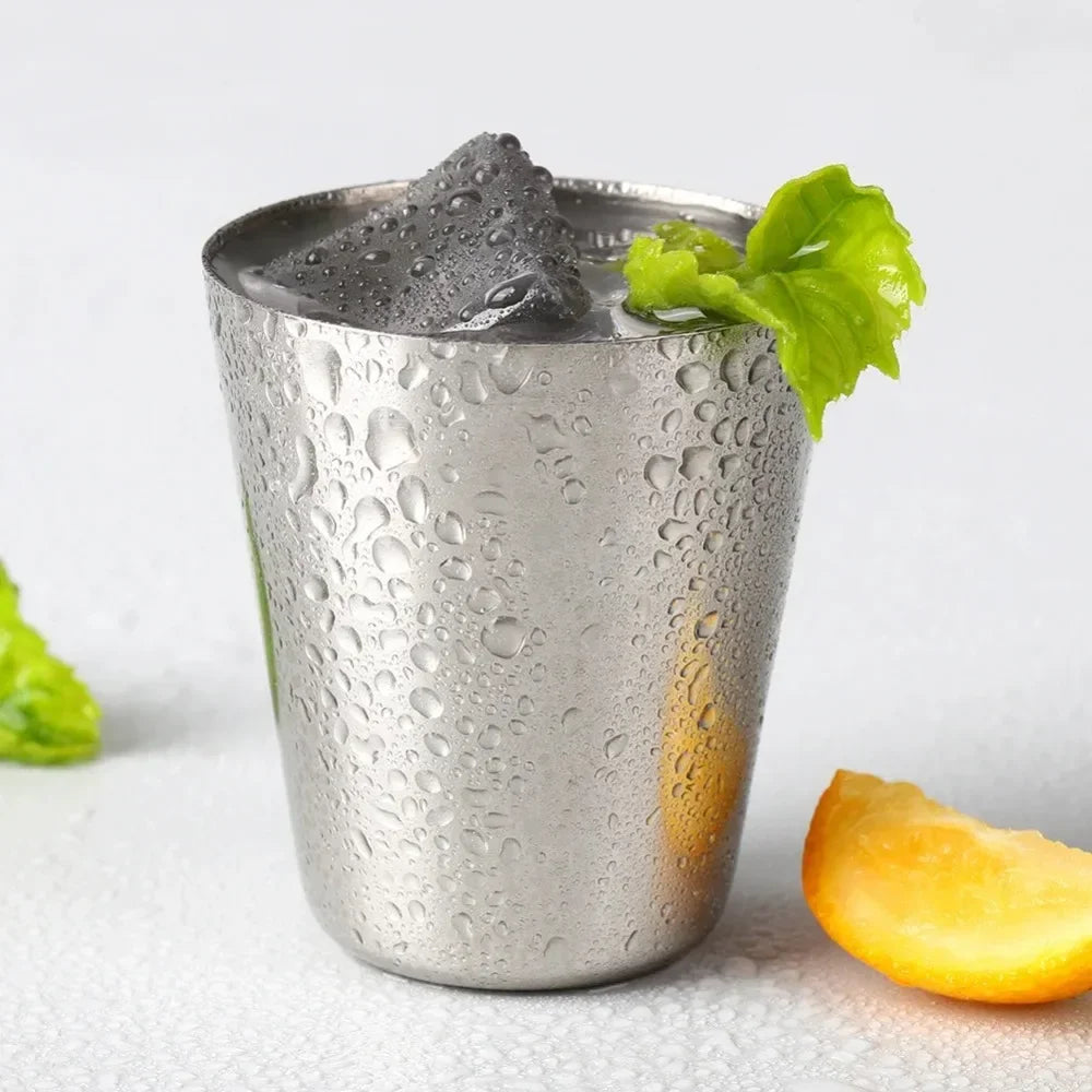 Drinkware 4 Pcs/set Outdoor Practical Travel Stainless Steel Cup Mini Set Whiskey Glass Cups Personalized Gifts Kitchen Dining
