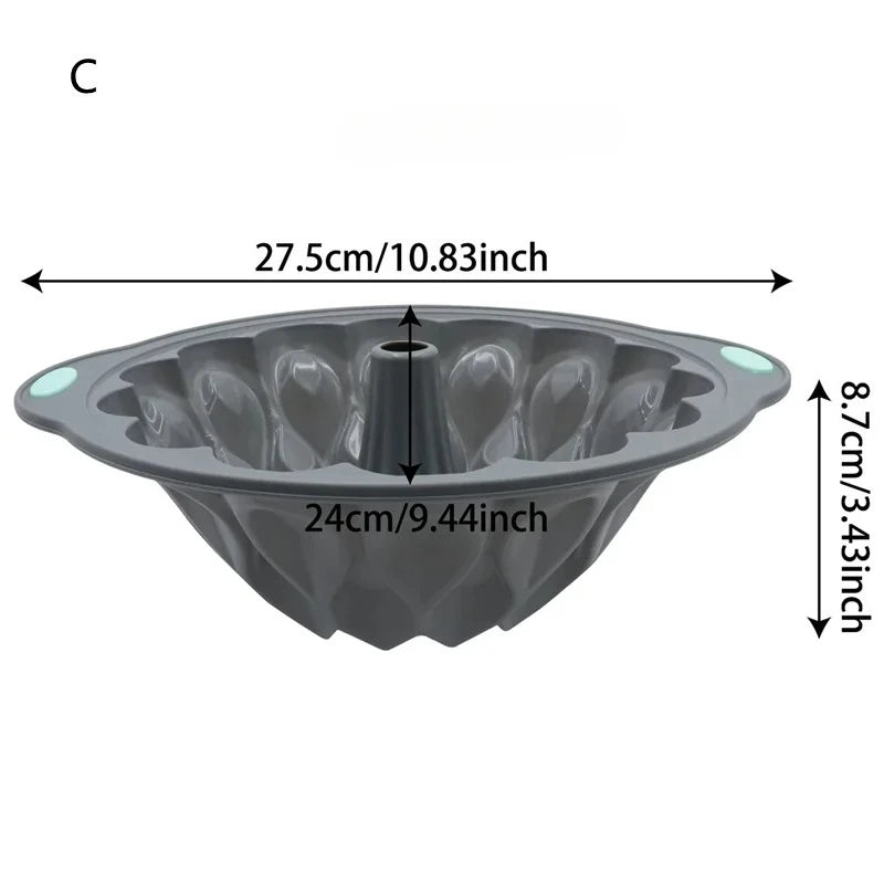 Silicone Bakeware Set Versatile Cake Molds Non-Stick Flower & Assorted Shapes Baking Pans Muffins Chocolates Moulds