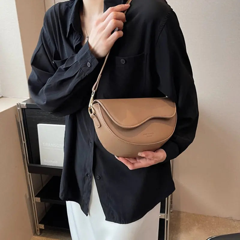 Leather Casual Ladies Shoulder Bag Women's Flap Crossbody Bag