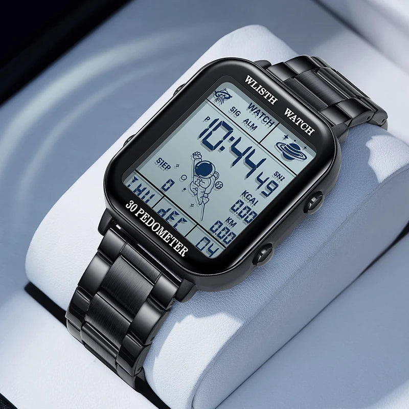 Digital Watche for Man Stopwatch Wristwatch Clock Electronic Watch Outdoor Timing Wristwatch Multi-Function Digital montre homme