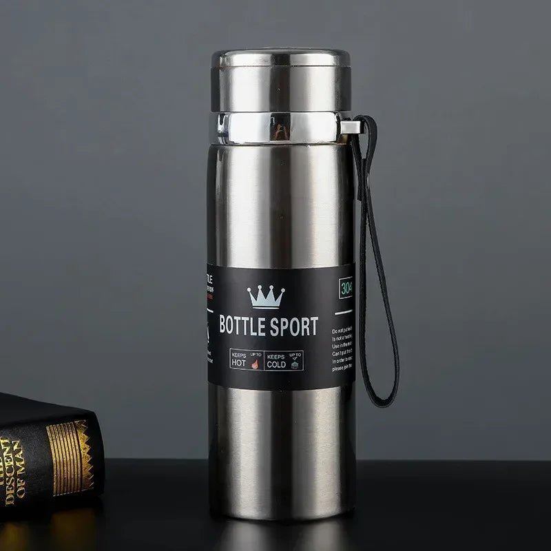 1L Stainless Steel Thermal Water Bottle – Vacuum Flask Thermos for Coffee, Tea & Water