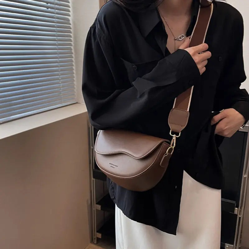 Leather Casual Ladies Shoulder Bag Women's Flap Crossbody Bag