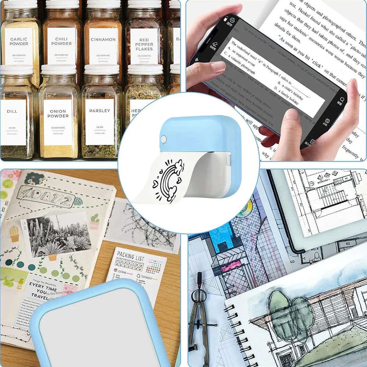 Mini Printer, Portable Thermal Photo Printer