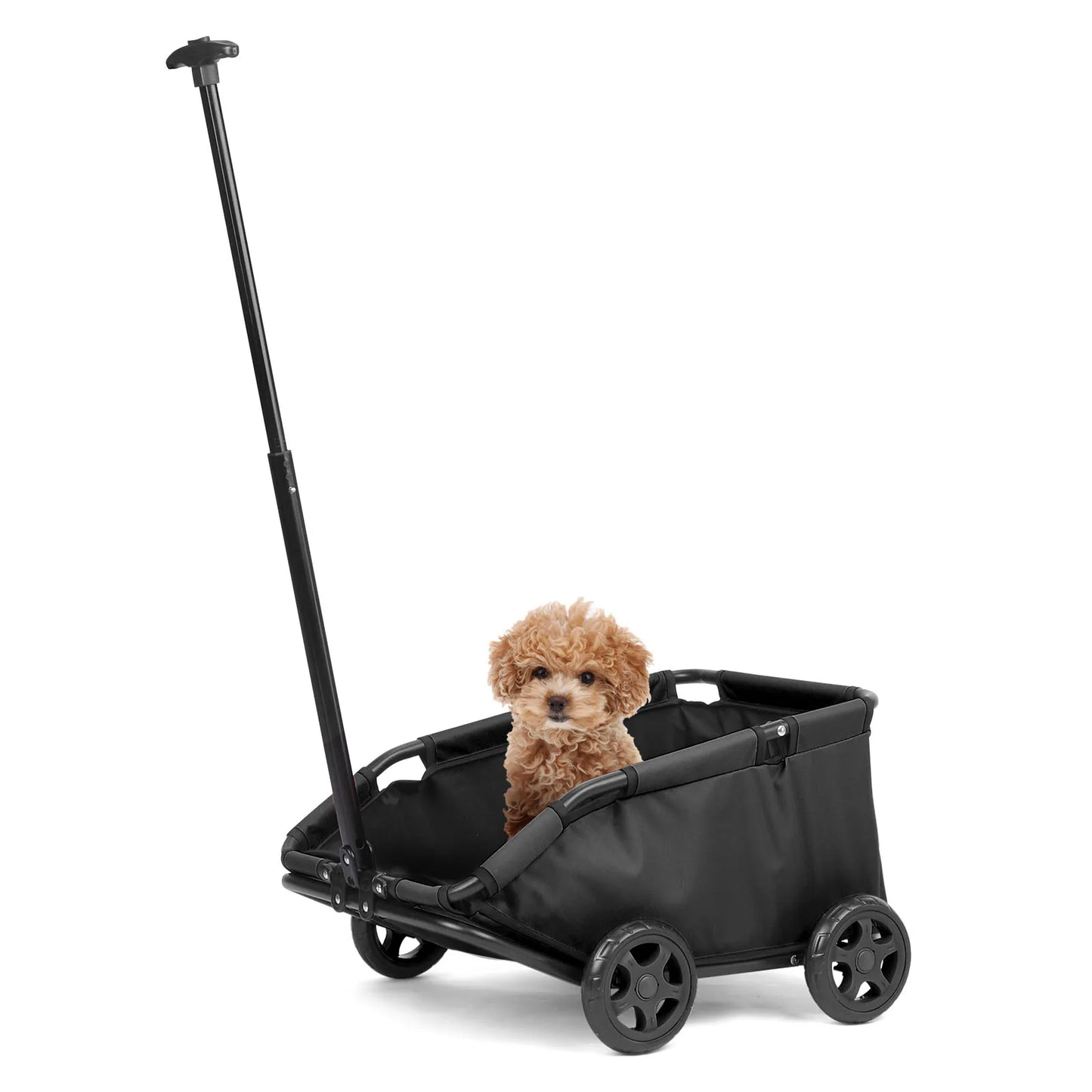 Compact Rotating Pet Stroller - 4-Wheel Foldable for Cats & Small Dogs