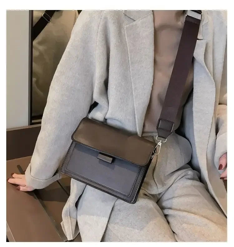 Crossbody Bag PU Leather Fashion Bags for Women Travel Handle Handbag Fashion Shoulder Messenger Bag Ladies Small Flap Bag