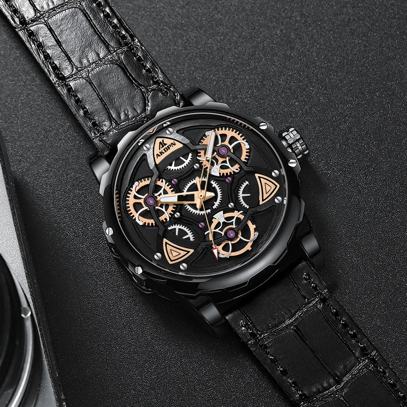 A high-end men's watch with cool retro and trendy style quartz watch